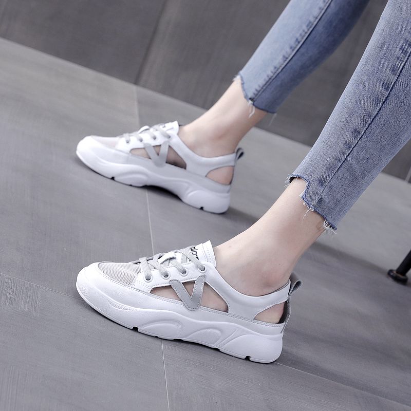 Women's Shoes On Offer With Stylish Cute Fashion Flat Casual Low Shoe Female Comfortable And Elegant Designer Summer White