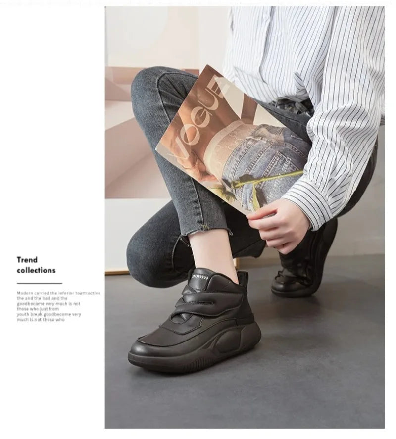 Women's Shoes Fashion High Top Casual Shoes High Quality Chunky Sneaker for Woman Comfort Soft Sole Walking Shoes Zapatos Mujer