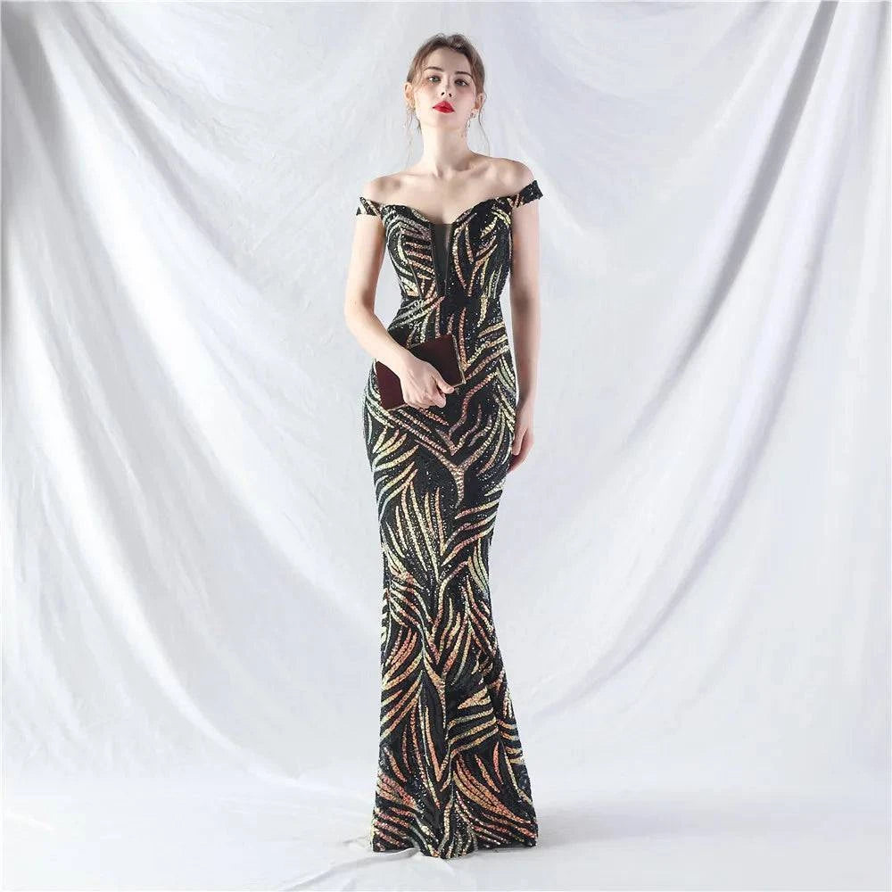 Elegant LYNHURD ball gown evening dress for formal occasions, featuring luxurious fabric and a flattering silhouette.