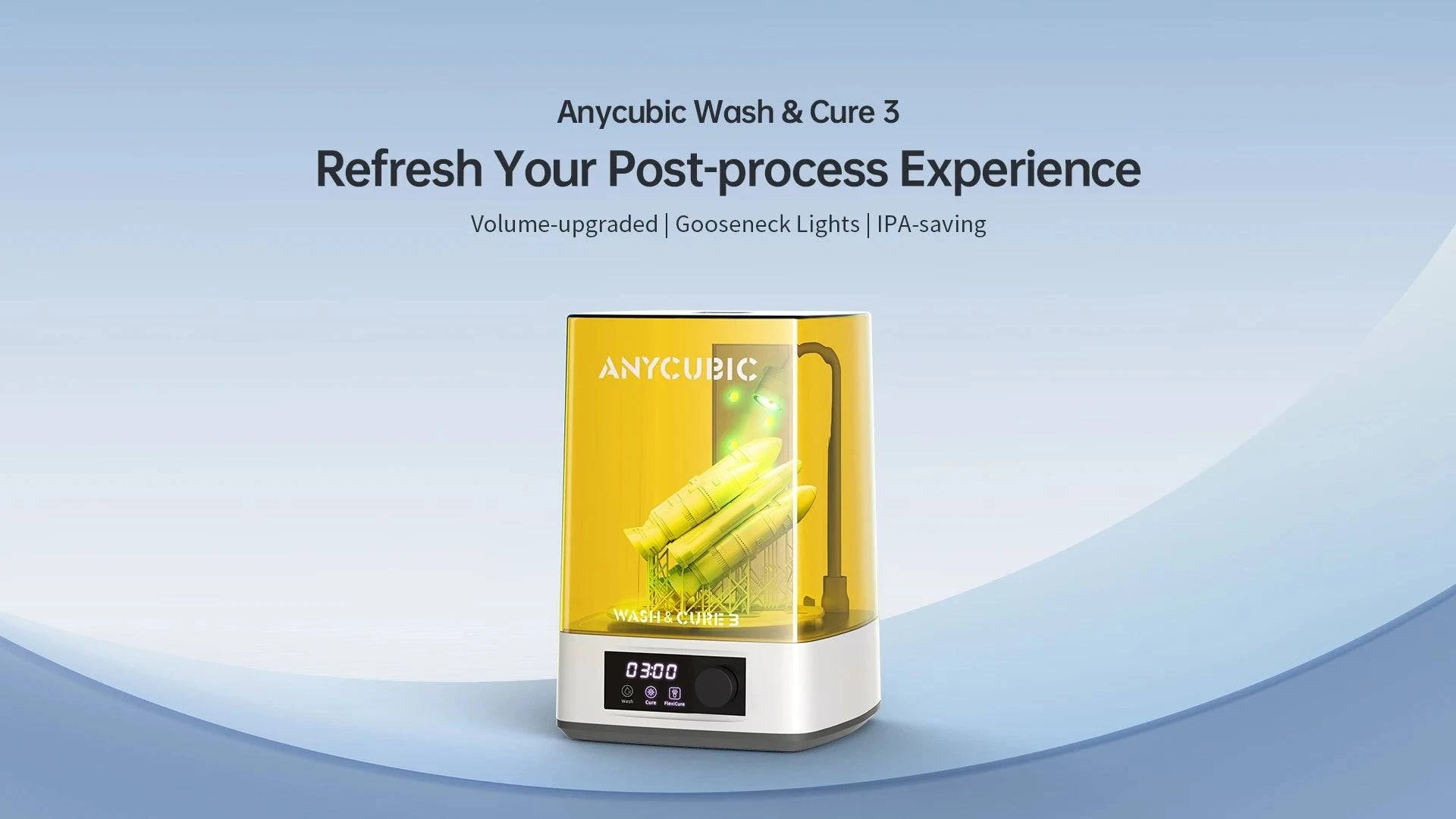 ANYCUBIC Photon Mono 4 LCD 3D printer displaying 7'' 10K screen and UV resin features with a 2.2L build volume.