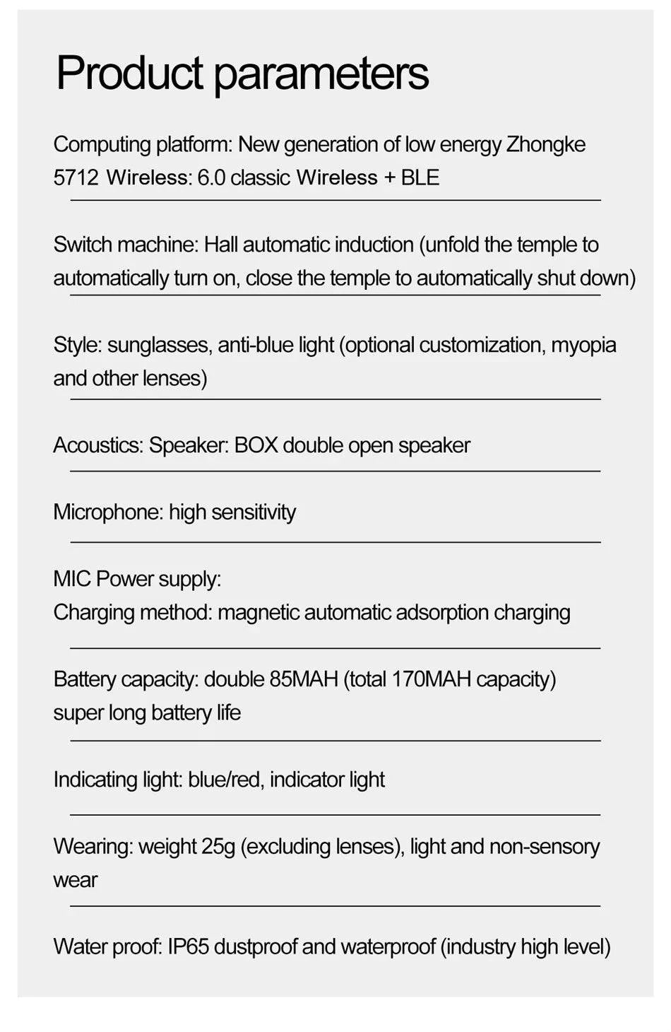 LYNHURD smart glasses for men with anti-blue lens, voice assistant, and intelligent translation features.