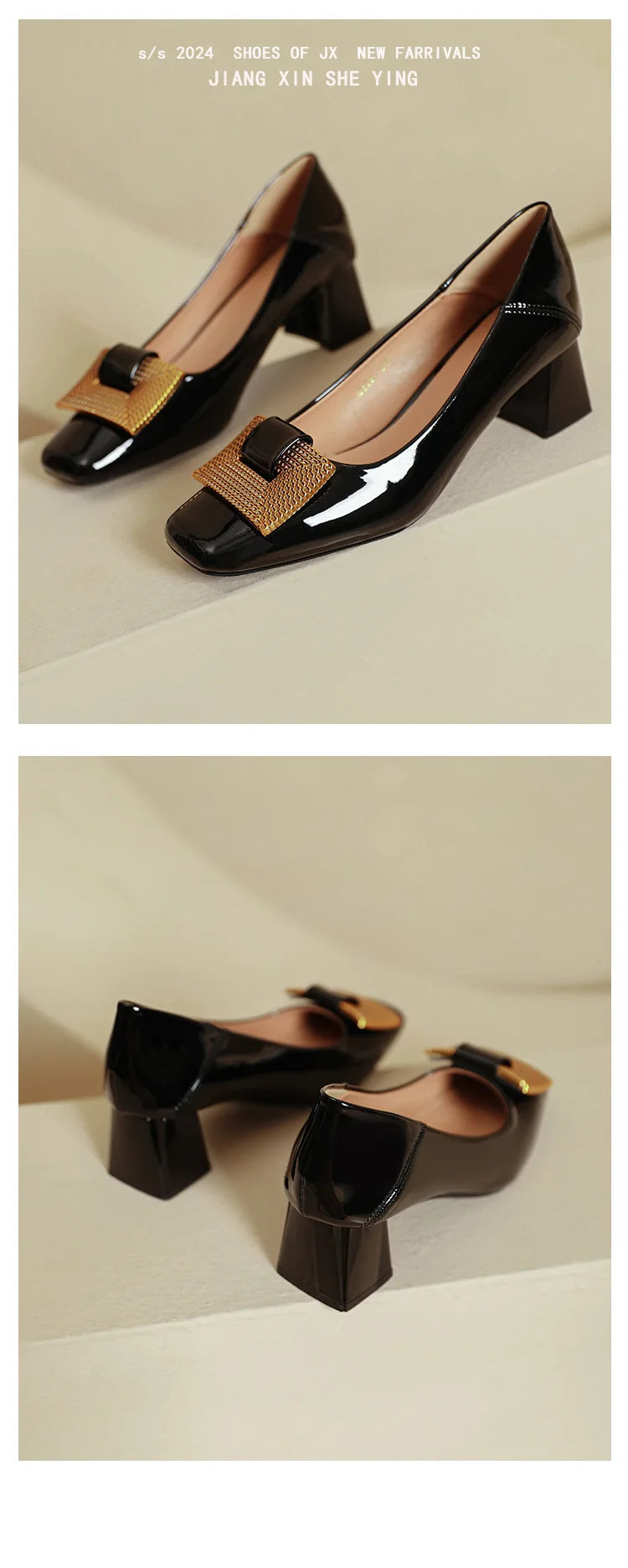 Women's Shoes 2025 New Summer Thick Heels Non Slip High Heels Women Square Head Elegant Middle Wedding Pumps High Quality