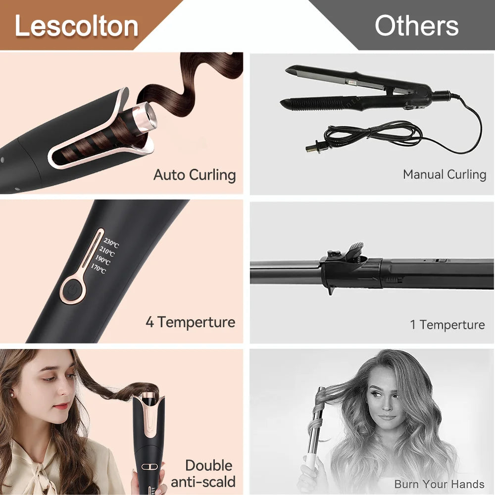 Auto Rotating Ceramic Hair Curler Automatic Curling Iron Styling Tool Hair Iron Curling Wand Air Spin and Curl Curler Hair Waver